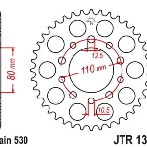 Cenový Hit JT rozeta 334 39 HONDA VF 750C MAGNA 94-04 (RC43) (33439JT) (řetěz 530)