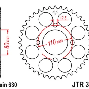 Finální Výprodej JT rozeta 333 38 HONDA CB 750 F 77-80 (33338JT) (řetěz630)