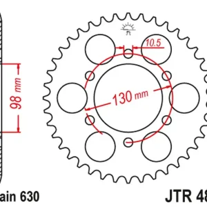 Pouze Dnes JT rozeta 483 35 KAWASAKI s 900 73-76 (485335JT) (řetěz630)