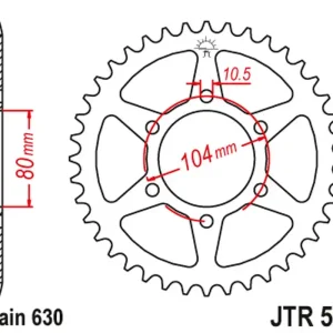 Expresní Doručení JT rozeta 501 34 KAWASAKI s 650F 79-83 (F2-F4) (50134JT) (řetěz630)