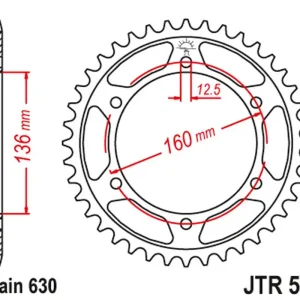 Velkoobchod JT rozeta 500M 40 KAWASAKI GPZ 1000 RX 86-89 (500M40JT) (řetězĆ.630) konverze