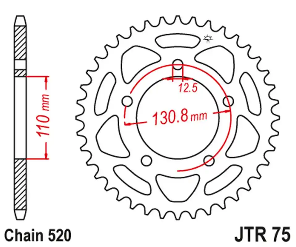 Aktuální JT rozeta 4586 42 BMW S 1000 RR 09-20 (458642JT) (řetěz520) konverze