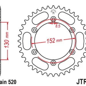 Časově Omezené JT rozeta 4500 48 BMWG 450X 08-11 (450048JT) (řetěz 520)