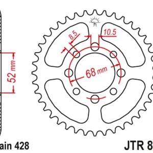 Výprodej JT rozeta 802 36 SUZUKI TS 80 81-82, DS 80 78-79, GT 80 81-82, KAWASAKI KE 100 08-01, KD 80 80-87, MC 90 70-75, KC 100 80-86, KH 100 76-83 (80236JT) (řetěz 428)