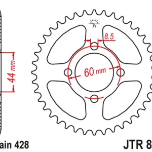 Cenová Bomba JT rozeta 833 41 YAMAHA DT 80MX 83-84 (83343JT) (řetěz 428) - nahrazuje JTR833.43