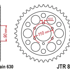 Vrácení Zdarma JT rozeta 858 35 YAMAHA XV 920R / XV 1000 81-82, TR1 81-85 (85835JT) (řetěz 630)