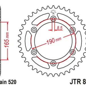Ihned K Objednání JT rozeta 896 45 KTM 600 LC4 ENDURO (88-89) (89645JT) (řetěz 520)