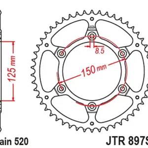 Jen Po Omezenou Doba JT rozeta 899 48 KTM SX/EXC ULTRALIGHT samočistící (89948JTSC) (řetěz 520)