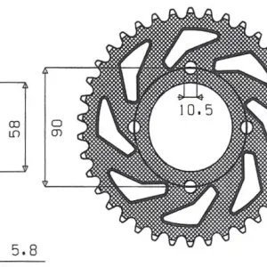 Ruční Výroba SUNSTAR rozeta 279 41 HONDA XL 125V VARADERO 01-13, KTM 200 DUKE 12-14, 125 DUKE 11-13 (JTR273.41) (řetěz 520) (27941JT)