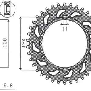 SUNSTAR rozeta 1027 48 DUCATI MONSTER 695 08, MONSTER 800 03-04 (JTR735.48) (řetěz 520) (102748JT) Sleva