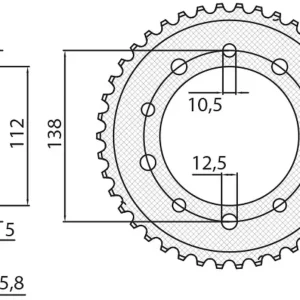 SUNSTAR rozeta 4384 38 HONDA CTX 700 DCT 14-16, NC 700/750 12-19, HONDA CBF 500 13-21 (JTR1316.38) (řetěz 520) (438438JT) Odeslání Ihned