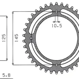 Ověřený SUNSTAR rozeta 857 40 YAMAHA XT 600 83-94, XT 600Z TENERE 84-89 (JTR857.40) (řetěz 520) (85740JT)