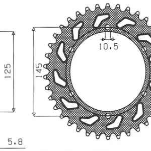 Výprodej SUNSTAR rozeta 866 46 YAMAHA XTZ 750 89-98 (3LD) (JTR855.46) (řetěz 520) (86646JT)
