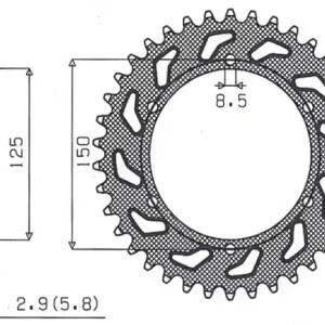 Ověřený SUNSTAR rozeta 899 42 KTM SX/EXC (JTR897.42) (řetěz 520) (89942JT)