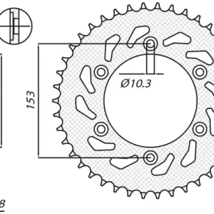 SUNSTAR rozeta 288 48 HONDA XR 250R 90-95, XR 600R 91-00 (JTR301.48) (řetěz 520) (28848JT) Luxusní