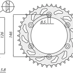 SUNSTAR rozeta 808 48 SUZUKI RM/RMZ (JTR808.48) (řetěz 520) (80848JT) Ihned K Objednání