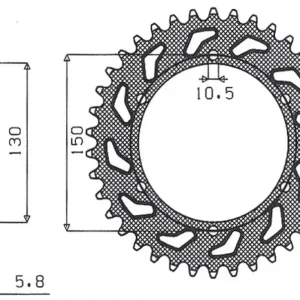 SUNSTAR rozeta 236 42 HONDA NX 650 88-90, FMX 650 05-08, XR 600 88-90, YAMAHA XJ6 600 09-13 (JTR245/3.42)* (řetěz 520) (430942JT) Výprodej