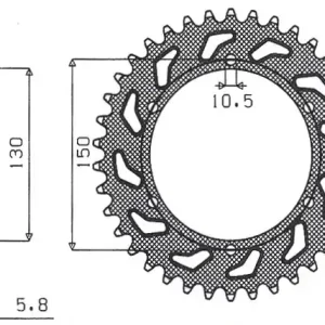 SUNSTAR rozeta 236 45 HONDA NX 650 88-90, FMX 650 05-08, XR 600 88-90 (JTR245/3.45)* (řetěz 520) (430945JT) Nakupujte Hned