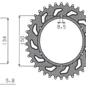 SUNSTAR rozeta 489 48 KAWASAKI KX/KXF `84-20 (JTR460.48) (řetěz 520) (48948JT) Záruka V Ceně