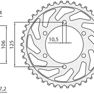 Kup Teď SUNSTAR rozeta 4529 47 TRIUMPH 675 06-16 (JTR2014.47) (řetěz 525) (452947JT)