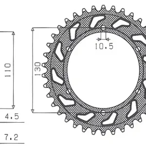 SUNSTAR rozeta 4385 48 YAMAHA R6 06-15, MT-09 14-15 TENERE /WORLD RAID 700 19-23 (+3), SUZUKI GSXR 750 11-15 (+3) (JTR1876.48) (řetěz 525) (438548JT) (barva stříbrná) Ihned K Objednání