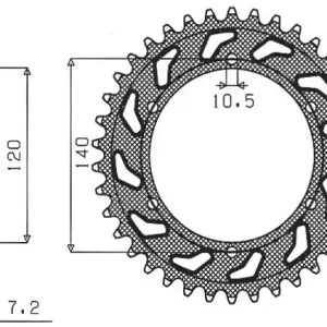 Odeslání Ihned SUNSTAR rozeta 5301 46 SUZUKI GSXR 600 (98-00) (JTR498.46) (řetěz 525) (530146JT)