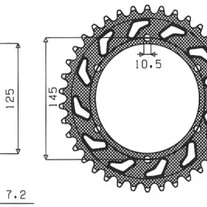 SUNSTAR rozeta 869 43 YAMAHA TDM 850 99-01 (4TX) (JTR867.43) (řetěz 525) (86943JT) Velkoobchod