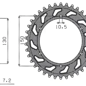 Tovární Cena SUNSTAR rozeta 300 42 YAMAHA TDM 900 02-13 (JTR300.42) (řetěz 525) (30042JT)