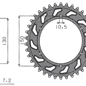 SUNSTAR rozeta 300 44 YAMAHA TDM 900 02-13, HONDA XL 600V TRANSALP 91-99 (JTR300.44) (řetěz 525) (30044JT) Akční Nabídka