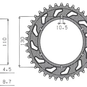 Dokud Zásoby Vydrží SUNSTAR rozeta 241 43 YAMAHA R1 98-03 (JTR479.43) (řetěz 530) (24143JT)