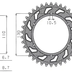 Velkoobchod SUNSTAR rozeta 241 39 YAMAHA XJR 1300 04-06, MT-01 05-11 (JTR479.39) (řetěz 530) (24139JT)