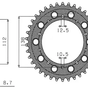 Akční Cena SUNSTAR rozeta 4448 48/408 48 HONDA CBR 600F 91-96, CBF 1000 06-10, CBR 1100 XX 97-07(JTR1871.48) (JTR302.48) (řetěz 530) (444848JT)