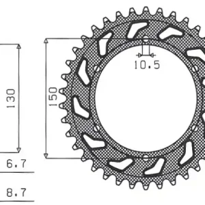 SUNSTAR rozeta 860 47 YAMAHA YZF 600R THUNDER CAT (96-03), YZF 1000 THUNDER ACE, FZR 1000 (JTR859.47) (řetěz 530) (86047JT) Kup Teď