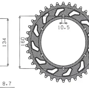 Doprava Zdarma SUNSTAR rozeta 4399 43 HONDA CBR 900RR 00-03 (929,954) (JTR1306.43) (řetěz 530) (439943JT)