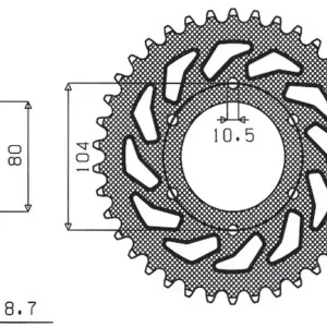 Odeslání Ihned SUNSTAR rozeta 501 33 KAWASAKI s 750C 80-87, GPZ 1100 81-85, GPZ 750 83-89, GPZ 750 turbo 82-87 (řetěz 630)