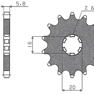 SUNSTAR řetězové kolo přední 560 14 KAWASAKI KX 65/80/85 (JTF546.14) (řetěz 420) (56014JT) Novinka
