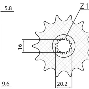 Nejprodávanější SUNSTAR řetězové kolo přední 7005 13 KTM SX 65 98-18 (JTF1906.13) (řetěz 420) (700513JT)