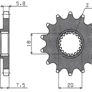 Horká Nabídka SUNSTAR řetězové kolo přední 340 13 HONDA CR 125 87-03 (JTF326.13) (řetěz 520) (34013JT)