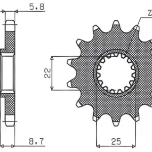 SUNSTAR řetězové kolo přední 1248 12 KTM SX/EXC 91-25 (JTF1901.12) (řetěz 520) (124812JT) Luxusní