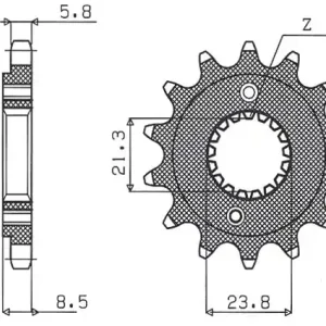 Rychlé Dodání SUNSTAR řetězové kolo přední 2071 15 HONDA XR 400 96-05, TRX 400 (JTF1322.15) (řetěz 520) (207115JT)