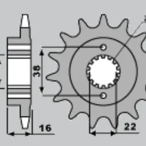 SUNSTAR řetězové kolo přední 2075 14 DUCATI MONSTER 797 17-18, SCRAMBLER 800 17-18, SUPERsport 939 17-18 (JTF736.14) (řetěz 520) (207514JT) Oblíbený