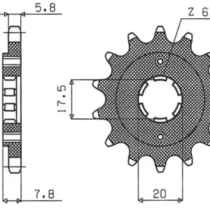 Cenová Bomba SUNSTAR řetězové kolo přední 279 14 HONDA XL 125 V 01-13, VT 125C 99-07, NSR125 93-02 (JTF327.14) (řetěz 520) (27914JT)