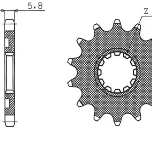 SUNSTAR řetězové kolo přední 2141 13 KAWASAKI KXF 450 06-19 (JTF1565.13) (JTF565.13) (řetěz 520) (56513) (214113JT)YFZ 450 04-13 Akční Nabídka