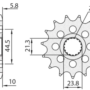 Nová Kolekce SUNSTAR řetězové kolo přední 2133 13 SUZUKI RMZ 450 08-12 (JTF1441.13) (řetěz 520) (213313JT)