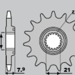 Odeslání Ihned SUNSTAR řetězové kolo přední 2320 13 HONDA CRF 250R 18-23 (JTF1344.13) (řetěz 520) (232013)