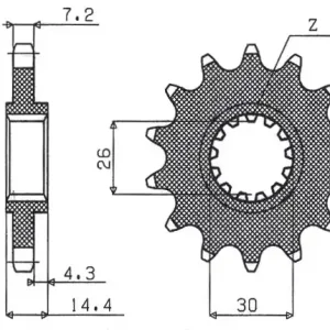 Nejprodávanější SUNSTAR řetězové kolo přední 2047 17 HONDA VFR 750 (RC45) 94-00 (JTF1332.17) (řetěz 525) (204717JT)
