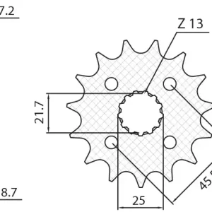 SUNSTAR řetězové kolo přední 2137 15 KAWASAKI s 1000 07-16 (JTF1537.15) (řetěz 525) (213715JT) Prémiový