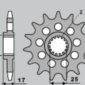 Novinka SUNSTAR řetězové kolo přední 2249 15 DUCATI PANIGALE 1199/1299 12-16 (JTF749.15) (řetěz525) (224915)