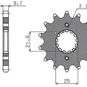 Novinka SUNSTAR řetězové kolo přední 513 17 SUZUKI GSXR 1000/1300, TL 1000 (JTF513.17) (řetěz 530) (51317JT)