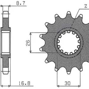 SUNSTAR řetězové kolo přední 347 16 HONDA CBR 1000RR 04-16, CBF 1000, CBR 900/929/954 (JTF333.16) (řetěz 530) (34716JT) Moderní